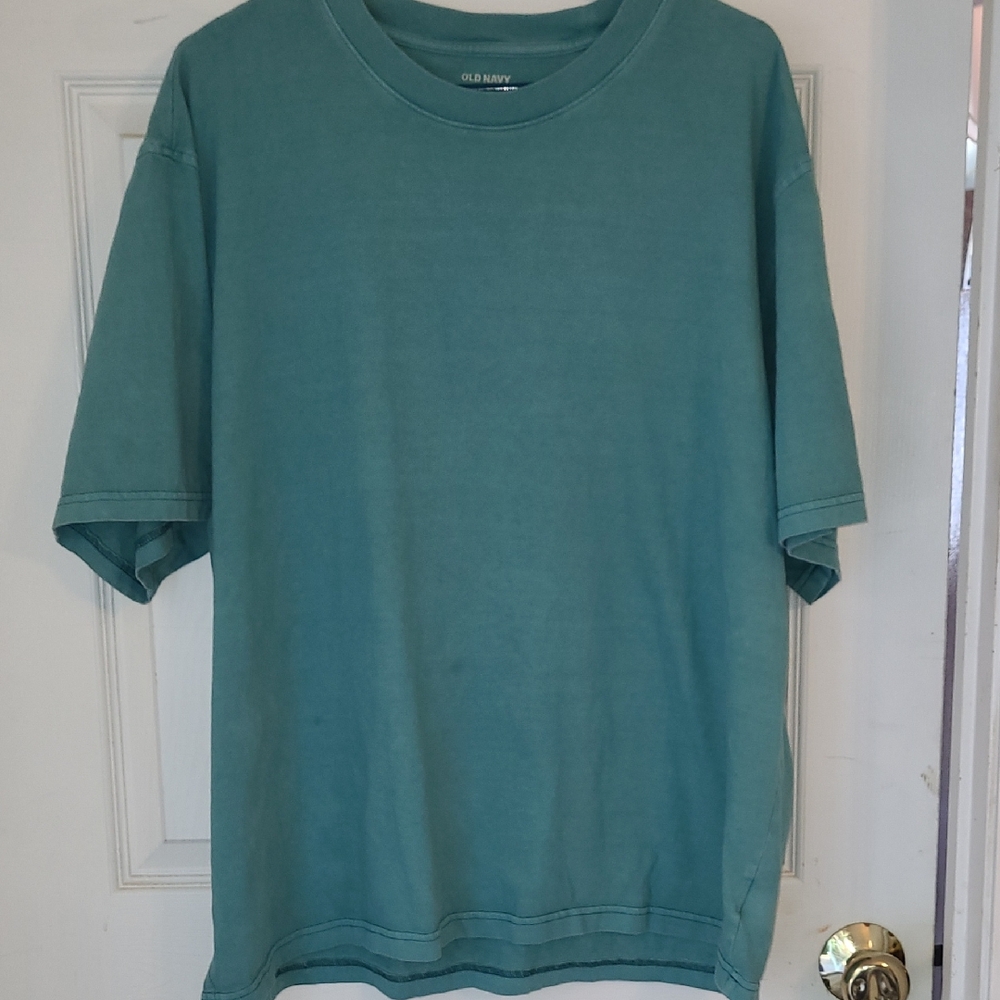 Old Navy Men's Short Sleeve Aqua Tee